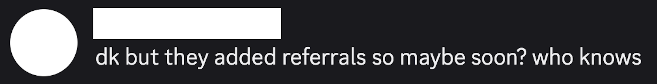 Referral program evidence